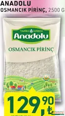 TARIM KREDİ ANADOLU OSMANCIK PİRİNÇ 2,5 KG fiyat ve kampanya bilgisi